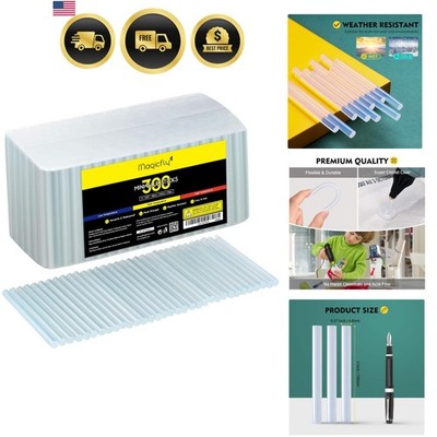 Mini , Huge Pack of 300, 4'' Long and 0.27'' Diameter Hot Melt Glue Sticks, Com...