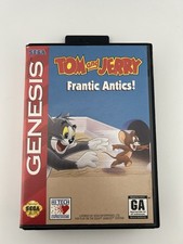 Tom & Jerry Frantic Antics (Sega Genesis, 1993) CIB Complete w/Manual & Hang Tab