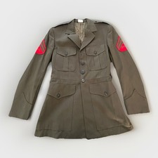 Vintage US Marine Corps Military Men s Green Coat Class A Dress Uniform Size 39R