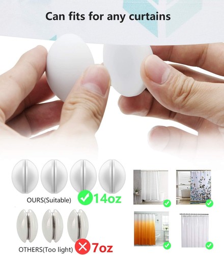 Magnetic Silicone Shower Curtain Weights - Secure Your Curtains with Elegance - Picture 7 of 9