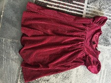 Next Girls Dress 2-3 Yrs Burgundy