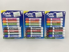 EXPO Dry Erase Markers, Low Odor Ink, Assorted Colors, Chisel Tip, 12 Count - Ea
