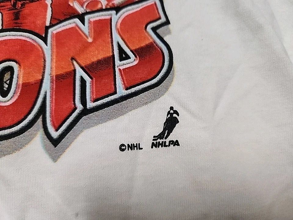 VTG Detroit Red Wings 2002 Stanley Cup Champions Caricature T Shirt Youth XL NWT - Image 3 of 4