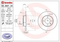 2Er-Pack - Bremsscheibe 08.2631.34 Brembo