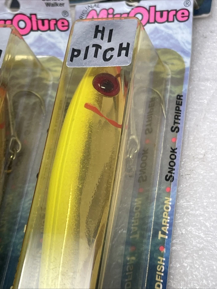 Mirrolure He Caminante de Superficie para Perros 95MR GCRCH, Hi Pitch, 4 3/4”, 3/4 OZ, Lote de (6) Foto 3 de 4