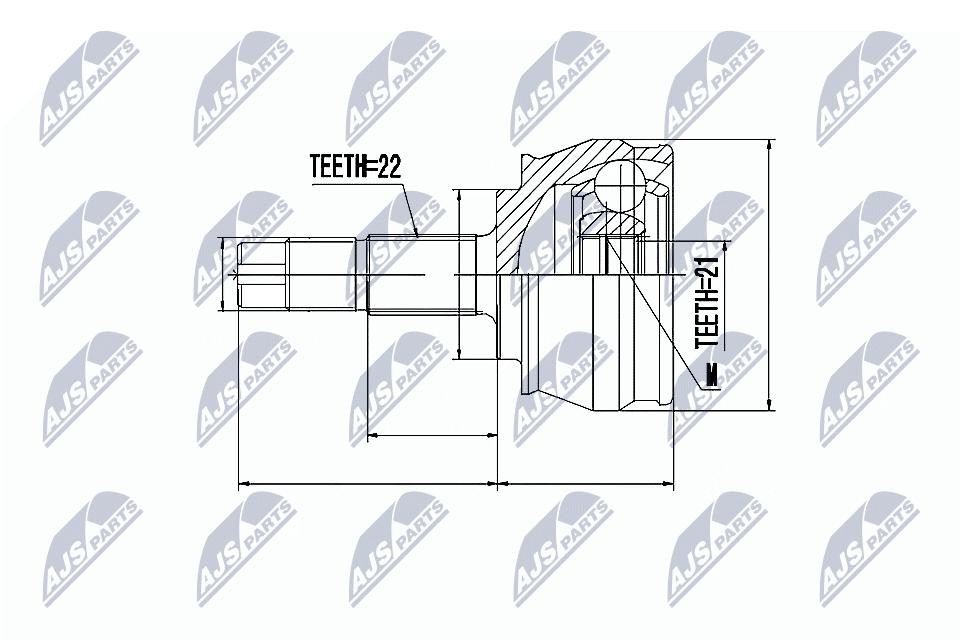 NTY Driveshaft Joint Kit NPZ-FT-023 For Alfa Romeo Fiat Lancia