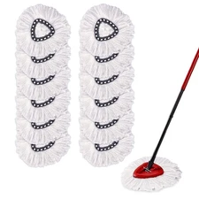 12PCS Mop Replacement Heads,100% Microfiber Mop Refills Spin Mop Replacement ...