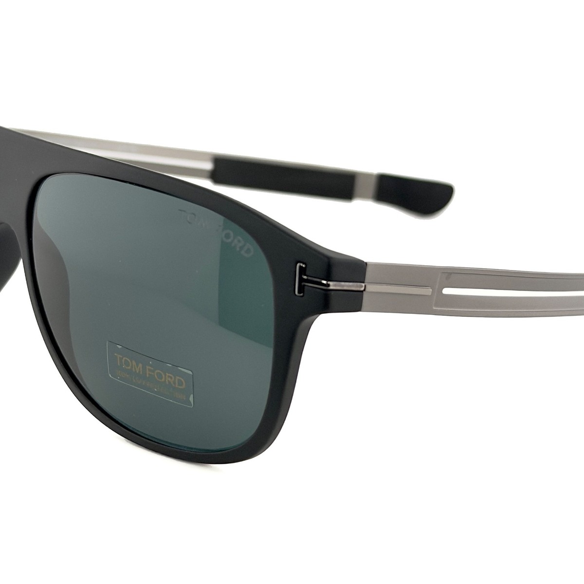 TOM FORD TODD TF0880 02V Gunmetal Black Aviator Sport Sunglasses 