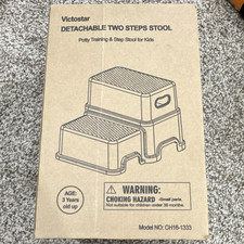 Victostar Potty Training Detachable 2-Step Stool for Kids, Gray CH16-1333