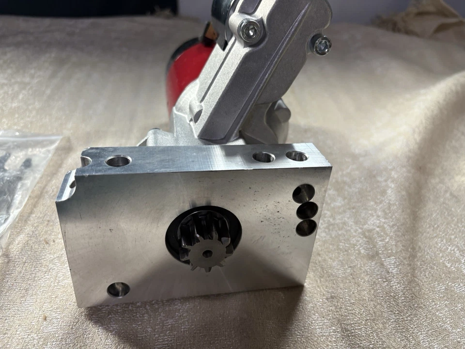 Mini arrancador rojo alto par bloque pequeño y grande compatible con Chevy 153 168 dientes Foto 3 de 4