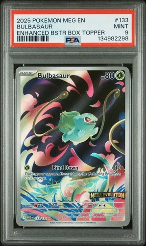 PSA 9 Bulbasaur Topper #133 2025 Pokemon Mega Evolution 134982298