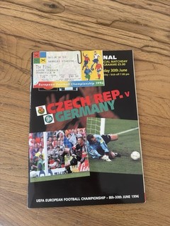 UEFA Euro 1996 Final Czech Rep. v Germany Wembley Matchday Programme Ticket