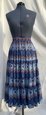 Vintage 90  s Rough Rider Western Skirt Red White Blue Size M Elastic Waist