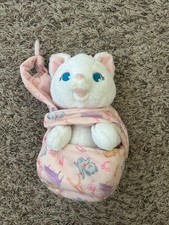 Disney Parks World Babies Marie Aristocats Blanket Plush Doll 10" Kitten Cat