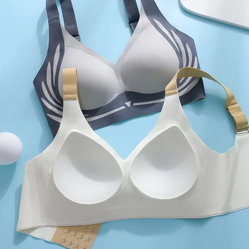 Sujetador ajustable para mujer Sujetador push-up anti-flacidez Sujetador inalámbrico transpirable Underwe - Foto 9 de 28