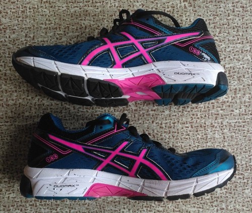 asics blue and pink trainers