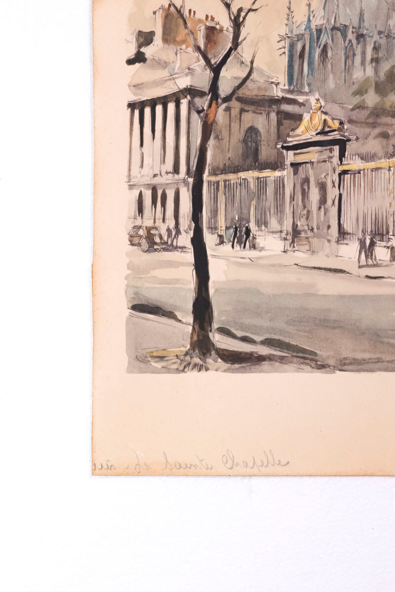 Franz Herbelot Paris Watercolor Numbered Lithograph Art La Franz Herbelot Paris Watercolor Numbered Lithograph Art La