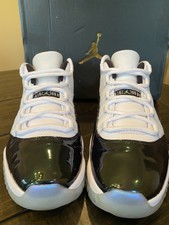 air jordan 11 retro low white black emerald rise