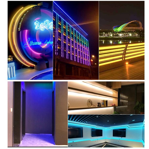 110V 100ft LED Neon Rope Strip Lights Waterproof Room Building Floor Lighting - Picture 10 of 122