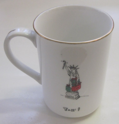 Merry Masterpieces Coffee Mug Cup Statue of Liberty Taxi Christmas First Edition