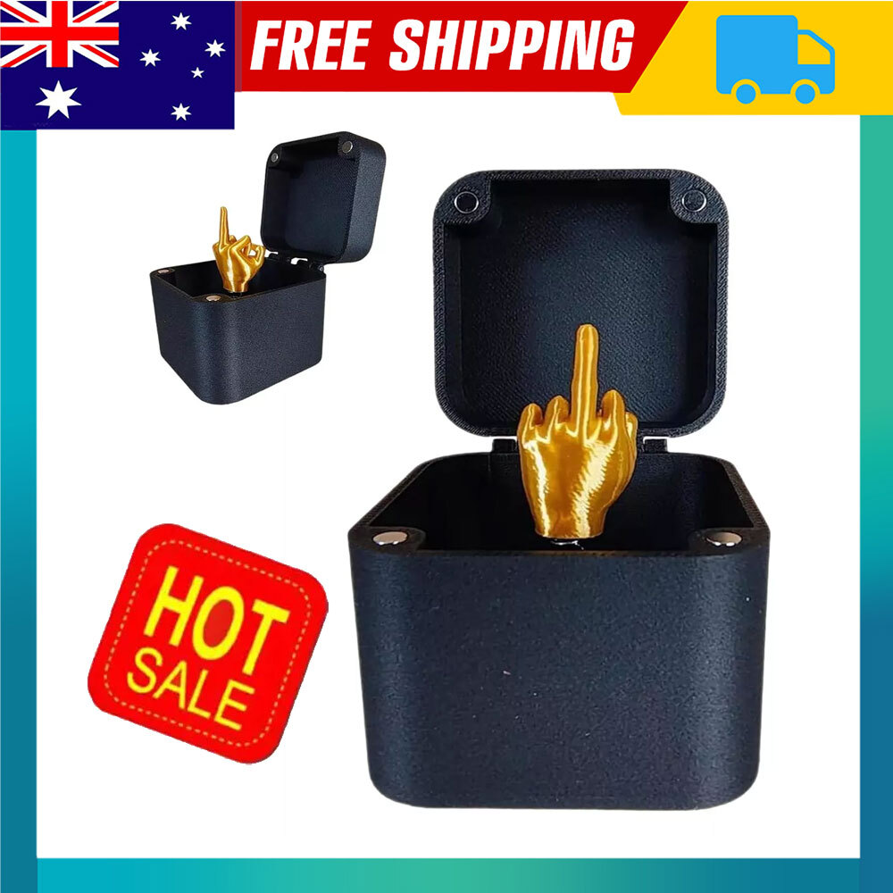 Middle Finger in a Box Christmas Surprise Gift Box Novelty Funny Prank Toy GifRK