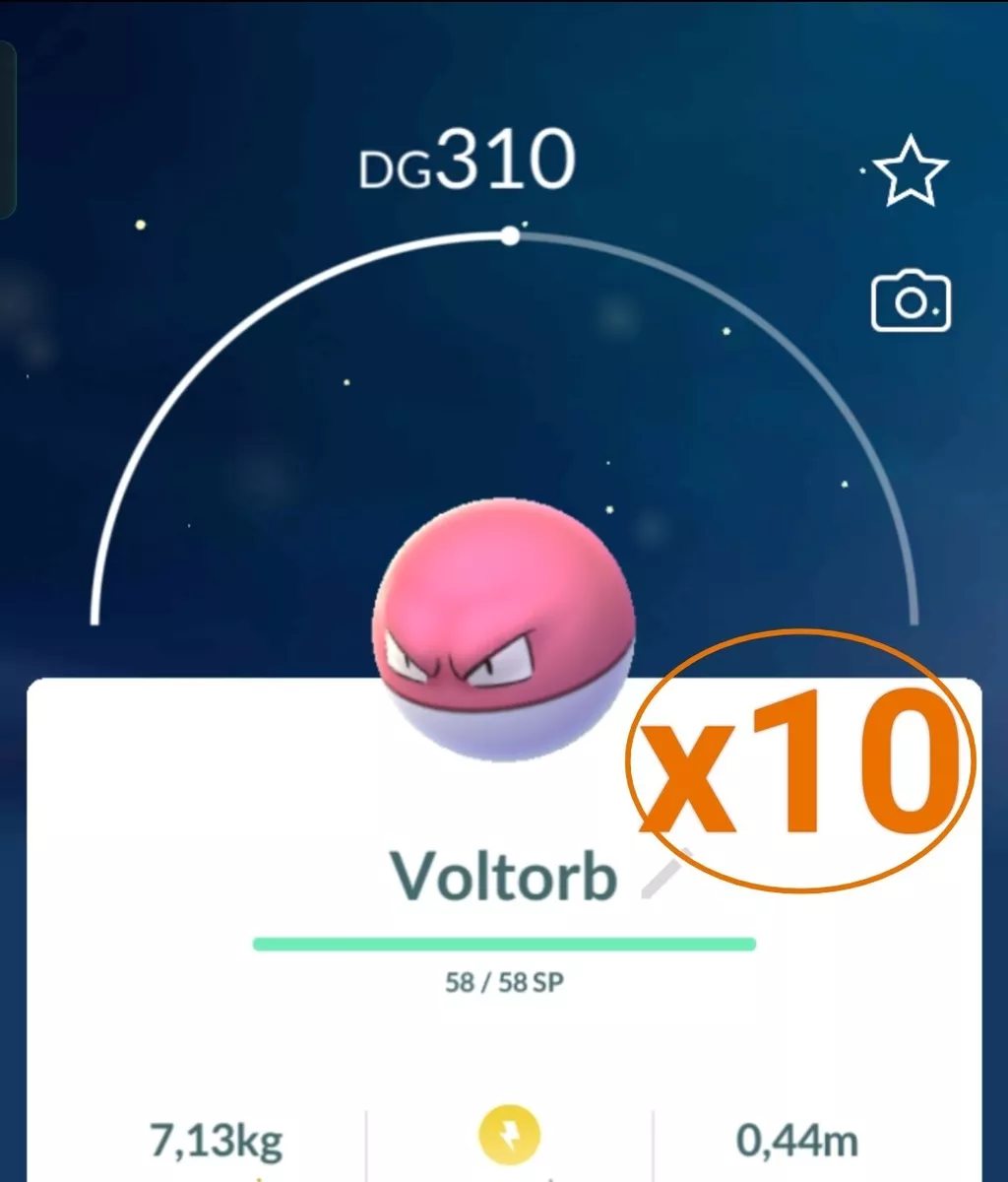 Pokemon Voltorb x10 GO - Chance of Lucky !!