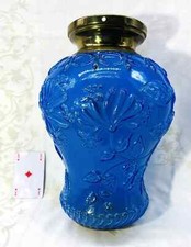 Opalescente Vetro Lantern Lampadario Diffusore Per Petrolio Opalina