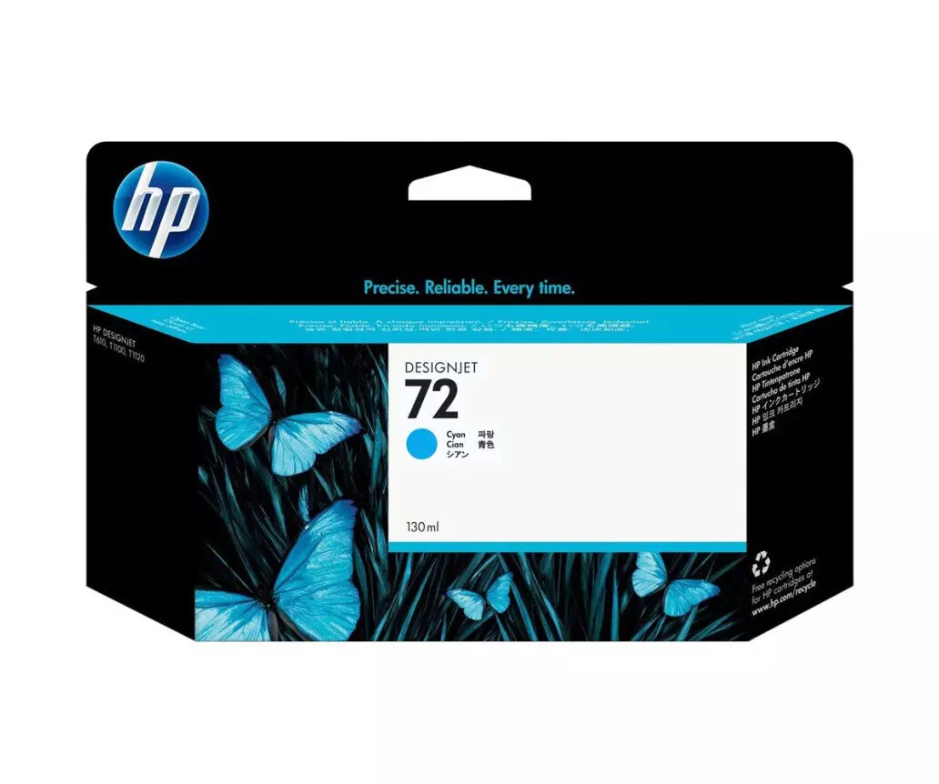 Cartouche cyan HP 72 C9371A encre haute netteté 130ml pour des tracés CAO parfaits