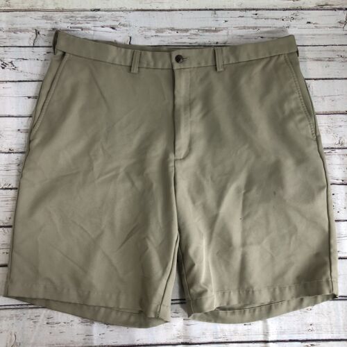 Haggar Men&#039;s Flat Front Khaki Shorts - Size 38