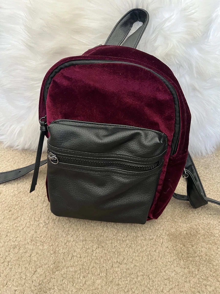 Velvet top mini backpack