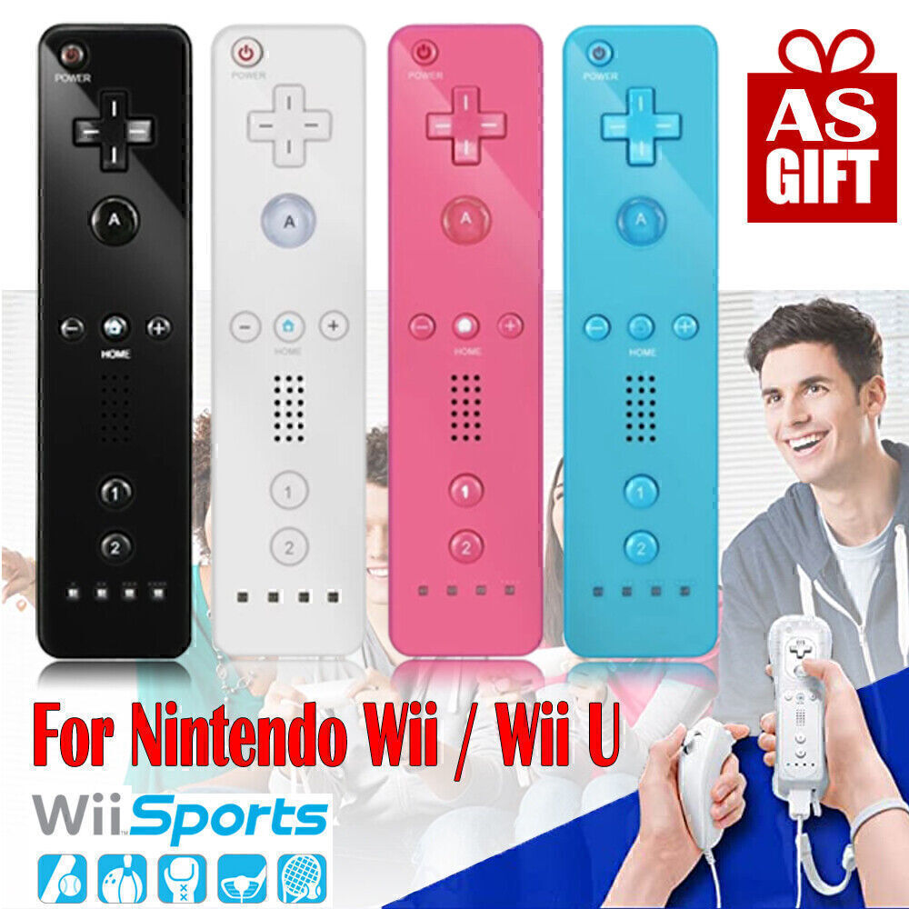 Built-in Motion Plus Wii Remote w/ Nunchuck Controller for Nintendo Wii Wii U