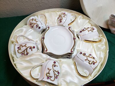 Vintage/Rare Lefard England Collection, Set of 6 cups & Saucers # 729-050, VGC