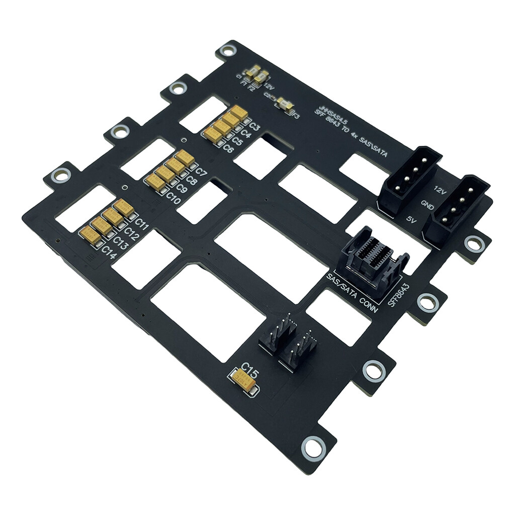 SASSATA Hard Disk Backplane for Nas Storage Server Expansion Board