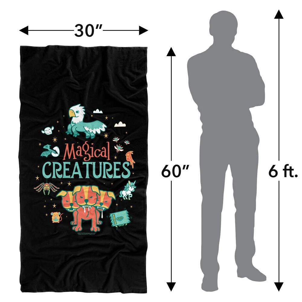 Harry Potter Magical Creatures Officially Licensed Beach Towel 30"x60"