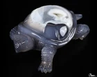 4.5" Agate Geode Carved Turtle Crystal Tortoise, Crystal Healing