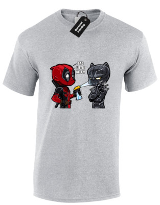 BAD LITTLE KITTY HERREN T-SHIRT TOT SCHWARZ LUSTIG PANTHER MANN WADE WITZ HULK IRON