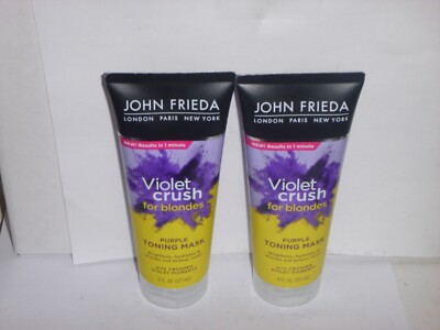 (2 pack) John Frieda Violet Crush For Blondes Purple Toning Mask 6 Fl Oz each