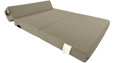Queen Folding Foam Mattresses, Portable Chair Bed, 6 x60 x 80, Tan