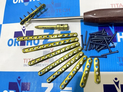 Locking  One third 3.5mm Plates 4-12 holes & Lcp Screws,Titanium Grade 5(61 Pcs