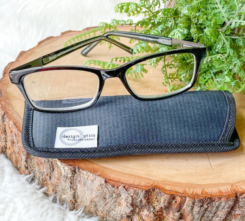 Design Optics LO1118 7163 Foster Grant Black PD58.5 Frames Reading Glasses +1.75 eBay