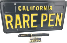 Vintage CONKLIN NOZAC  Fountain Pen Black Celluloid FACETED 5.25" 14K Med Nib