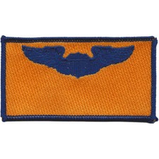 Pilot Wings Air Force Name Patch Gold And Blue