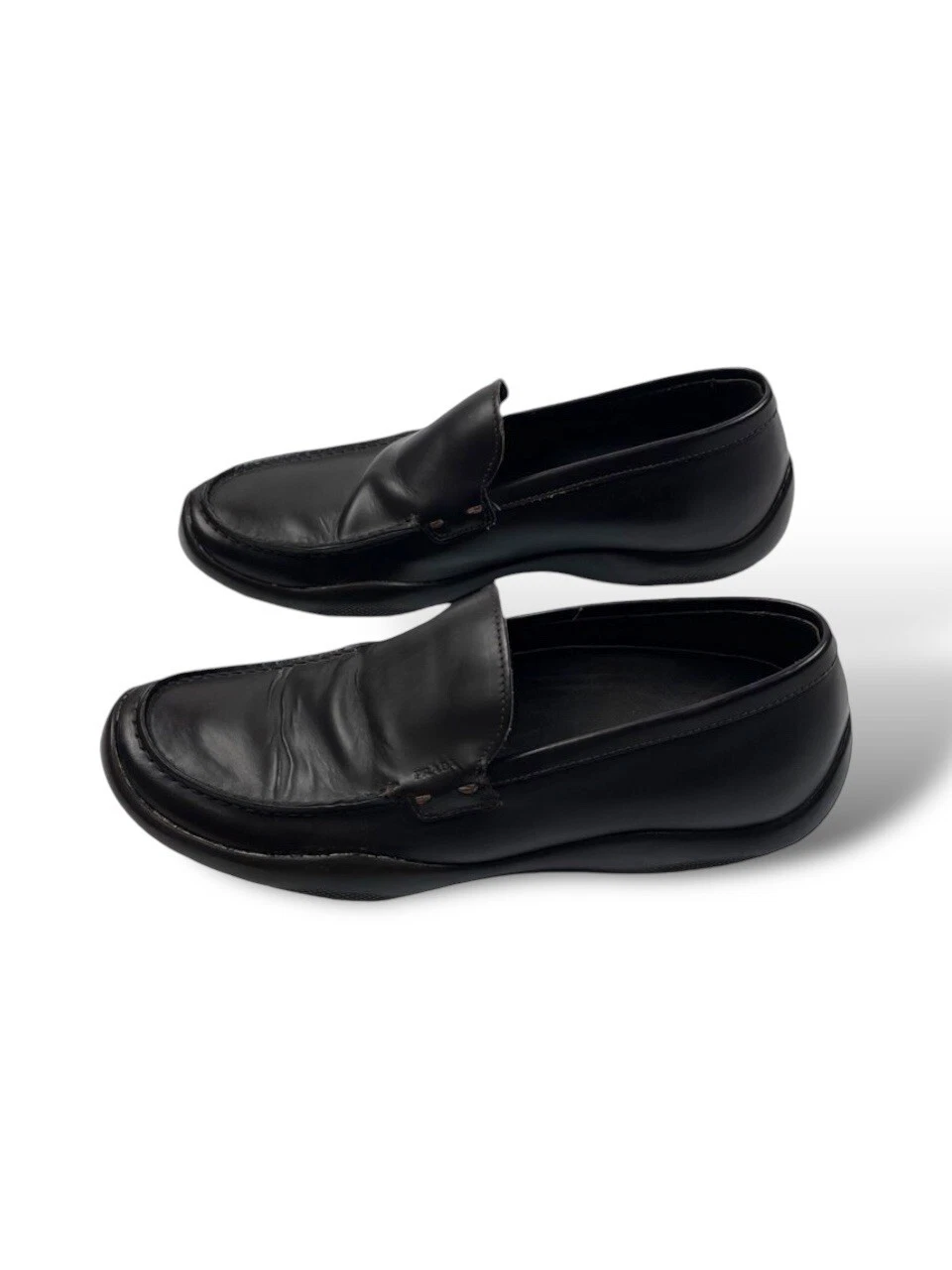 Mocassins Prada cuir marron Vibram chaussures à enfiler   Homme pointure 8,5