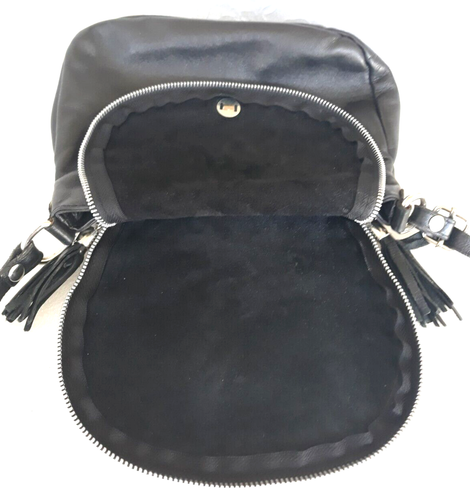 Lavorazione Artigianale ~ Borsa piccola a tracolla in pelle nera nappa ~ Italia ~Bella - Foto 15 di 21