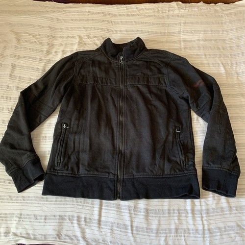 RUDE xxx Medium Black Zip Up Jacket Pockets
