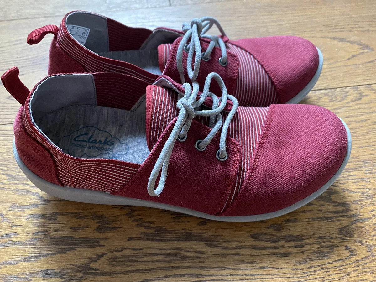Clarks ladies canvas shoes sales