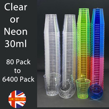 Plastic Shot Glasses Neon Coloured Wedding Party Games Reusable Drinking Cups