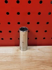 Snap-on Tools SFSM19 19mm 3/8” Drive 6-Point Metric Deep Chrome Socket USA