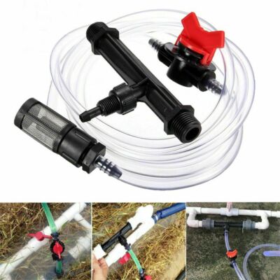 3/4'' Garden Irrigation Venturi Kit Mixer Injectors Water Tube Switch Filter Tool