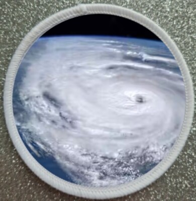 3 Zoll Hurricane Bügelbild/Aufnähen Patch Abzeichen Sturmauge Extremwetter